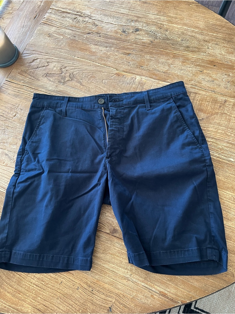 Ag Adriano Goldschmied Navy Flat-Front Men's Shorts